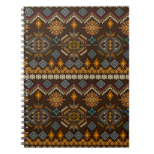 Ethno seamless pattern. Ethnic boho ornament. Trib Notebook