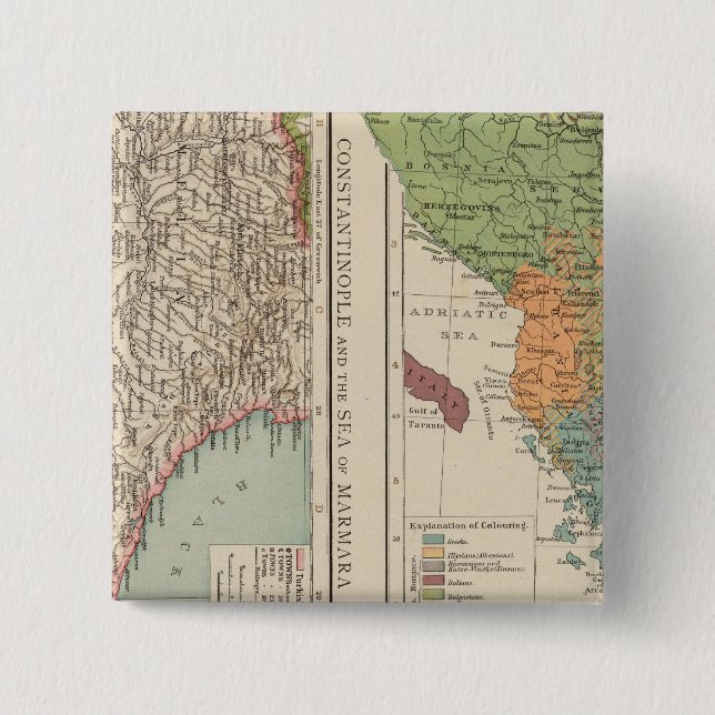 Ethnog Balkan Peninsula, Constantinople 15 Cm Square Badge (Front)