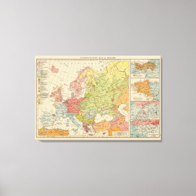 Ethnographic Europe Canvas Print (Front)