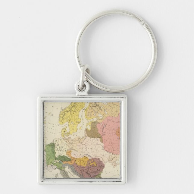 Ethnographic, Europe Key Ring (Front)