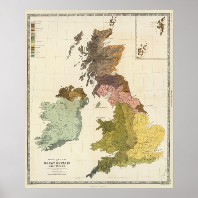 Ethnographic, Gt Brit, Ireland Poster (Front)