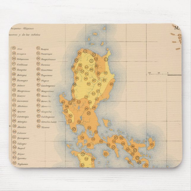 Ethnographic Map No 3 Mouse Mat (Front)