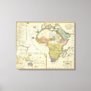Ethnographic Map of Africa Canvas Print