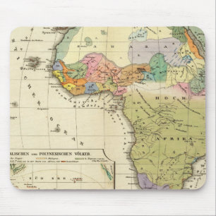 Ethnographic Map of Africa Mouse Mat