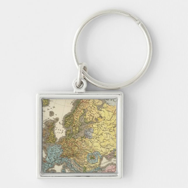 ethnographic map of Europe Key Ring (Front)
