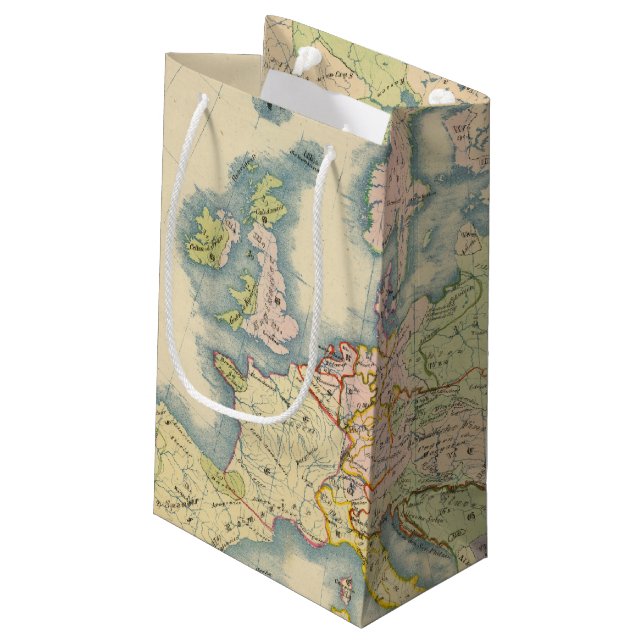 Ethnographic map of Europe Small Gift Bag (Back Angled)