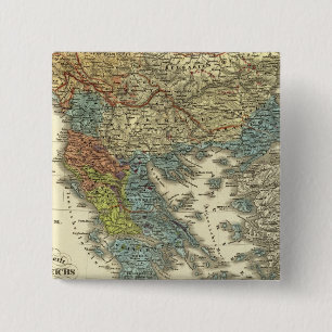 Ethnographic Map of Ottoman Empire 15 Cm Square Badge
