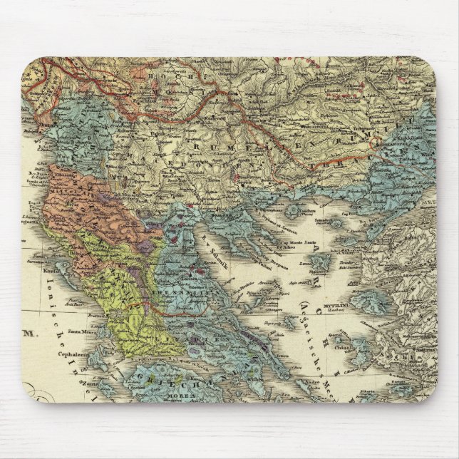 Ethnographic Map of Ottoman Empire Mouse Mat (Front)