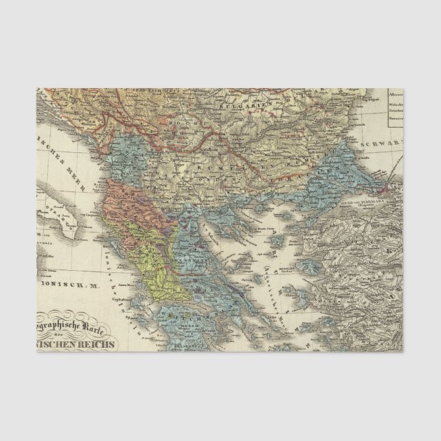 Ethnographic Map of Ottoman Empire Tissue Paper (Front)