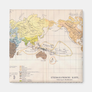 Ethnographic Map of the World Magnet
