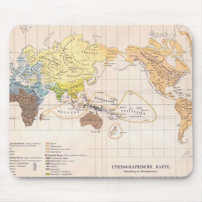 Ethnographic Map of the World Mouse Mat (Front)