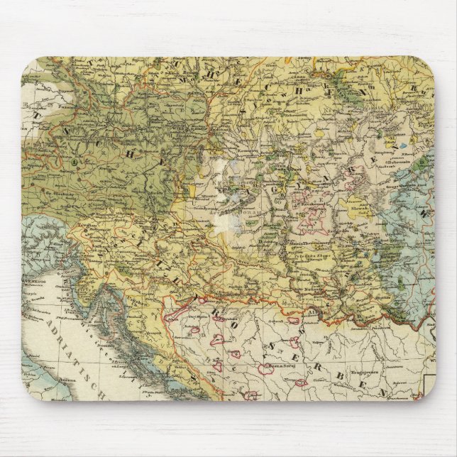 Ethnography Map of Europe Mouse Mat (Front)