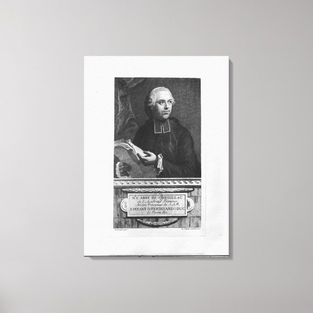 Etienne Bonnot de Condillac Canvas Print (Front)