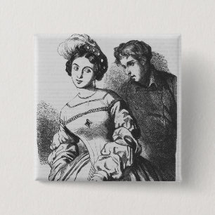 Etienne Lousteau speaking to an actress 15 Cm Square Badge