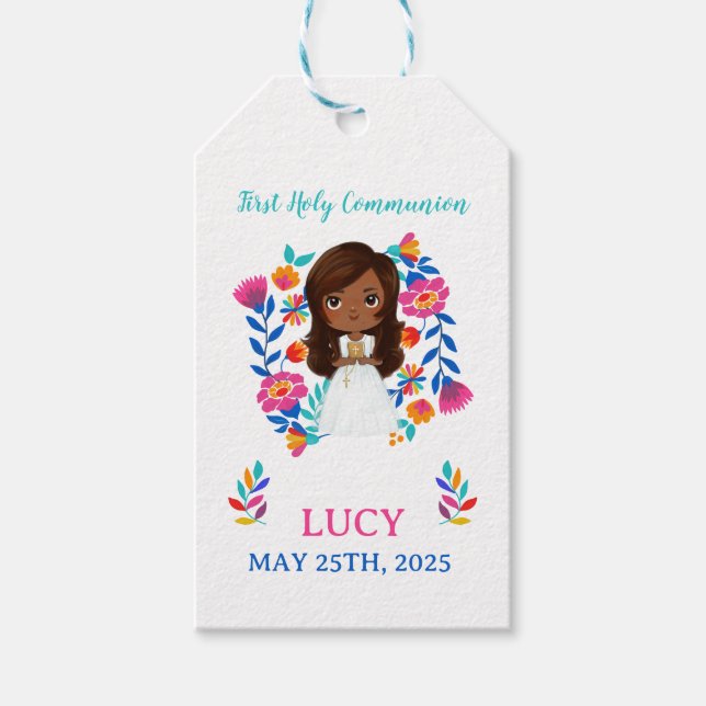 Etiqueta colgante LUCY Primera Comunión Gift Tags (Front)