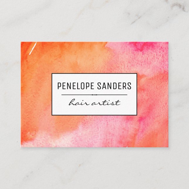 Etiqueta / Water Colour Expressive Business Card (Front)