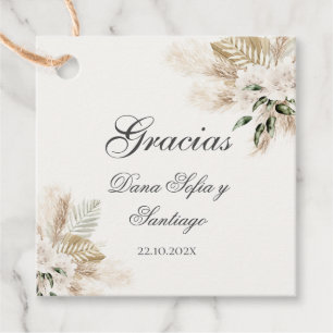 Etiquetas Boho de Boda para recuerdos Favour Tags