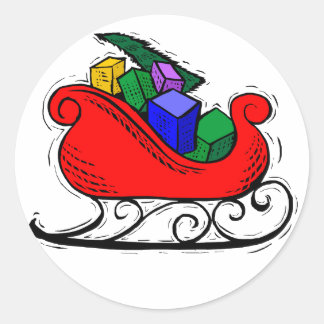Etiquetas engomadas del diseño de la Navidad Classic Round Sticker