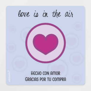 Etiquetas Gracias por tu compra. Hecho con amor.