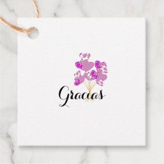 Etiquetas Para Recuerdos Tarjetas agradecimiento Favour Tags