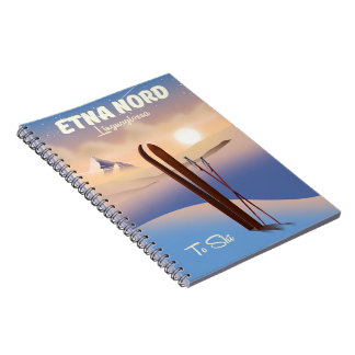 Etna Nord Linguaglossa Ski poster Notebook