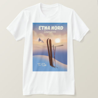 Etna Nord Linguaglossa Ski poster T-Shirt