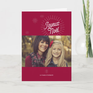 Étoiles Photo de voeux de Noël Card