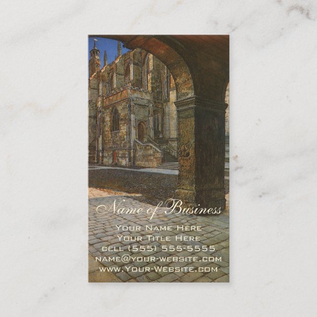 Eton College Chapel by Anna Alma Tadema Business Card (Front)
