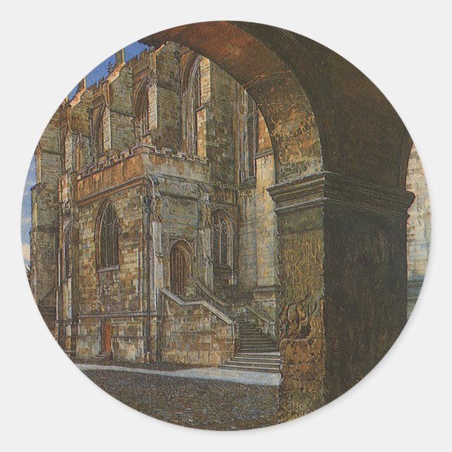 Eton College Chapel by Anna Alma Tadema Classic Round Sticker (Front)