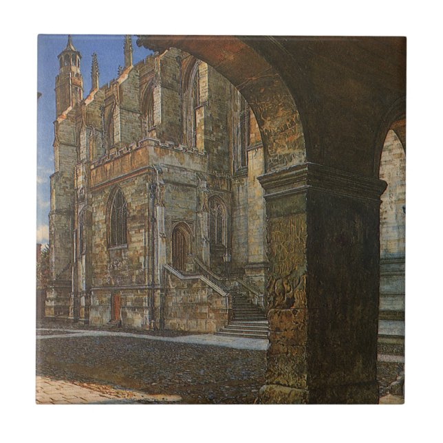 Eton College Chapel by Anna Alma Tadema Tile (Front)