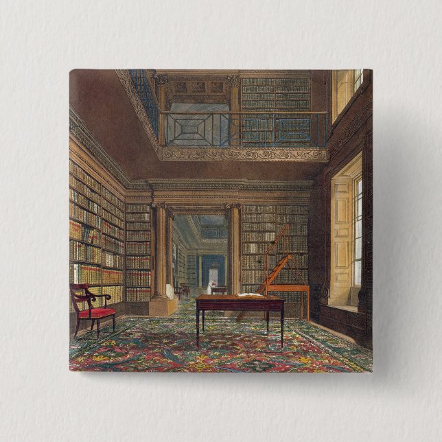 Eton College Library, from 'History of Eton Colleg 15 Cm Square Badge (Front)
