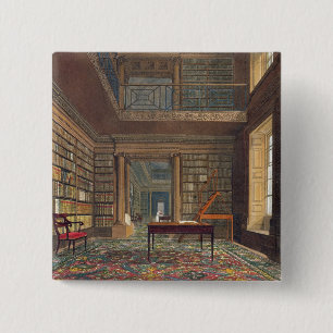 Eton College Library, from 'History of Eton Colleg 15 Cm Square Badge