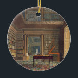 Eton College Library, from 'History of Eton Colleg Ceramic Tree Decoration<br><div class="desc">Image:121731  Eton College Library,  from 'History of Eton College',  part of 'History of the Colleges',  engraved by William James Bennett (1787-1844) pub. by R. Ackermann,  1816 (aquatint). Mackenzie,  Frederick (c.1788-1854) (after). Private Collection,  The Stapleton Collection.  Art,  Fine Art.</div>