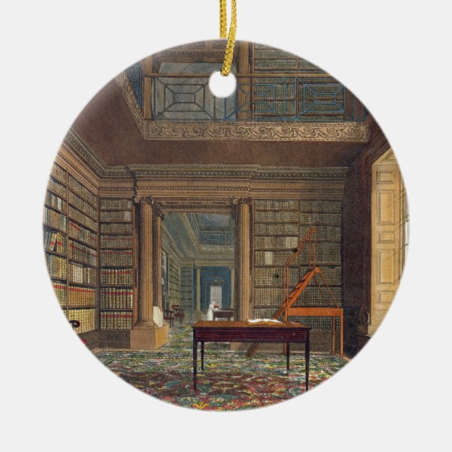 Eton College Library, from 'History of Eton Colleg Ceramic Tree Decoration (Front)