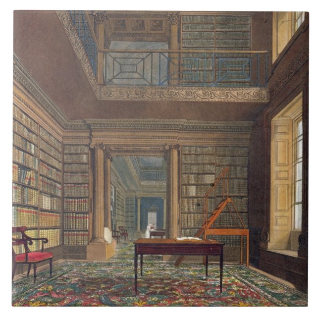 Eton College Library, from 'History of Eton Colleg Tile (Front)