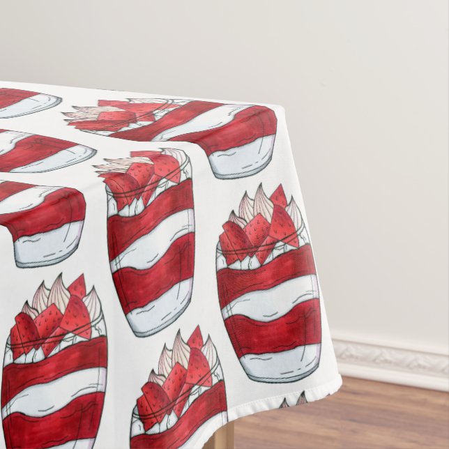 Eton Mess Strawberry Meringue UK British Dessert Tablecloth (In Situ)