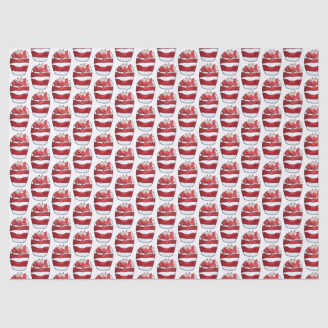 Eton Mess Strawberry Meringue UK British Dessert Tissue Paper (Front)