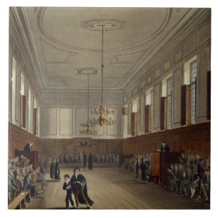 Eton School Room, from 'History of Eton College', Tile