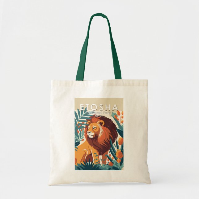 Etosha National Park Namibia Vintage Tote Bag (Front)