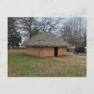 Etowah Thatched Roof House Postcard