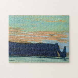 Etretat Arch & Aval Cliff Monet Fine Art Jigsaw Puzzle