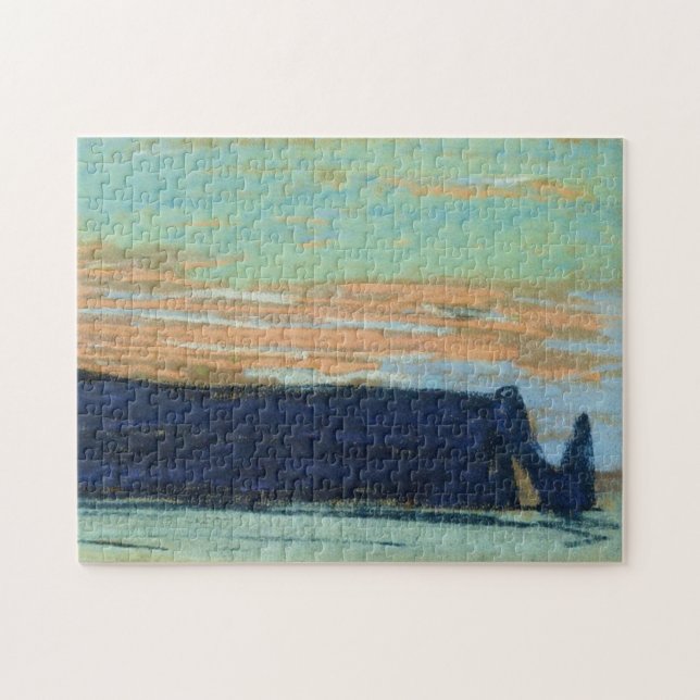 Etretat Arch & Aval Cliff Monet Fine Art Jigsaw Puzzle (Horizontal)