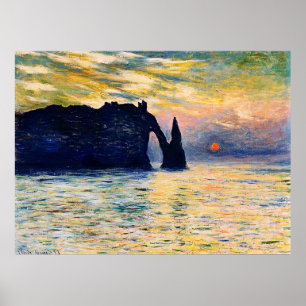 Etretat, Sunset,1883 Poster