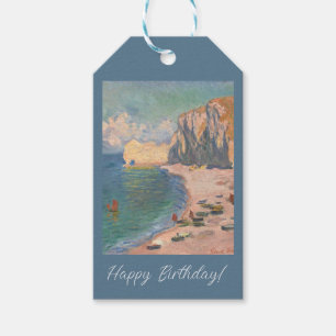 Étretat: The Beach and the Falaise by Claude Monet Gift Tags