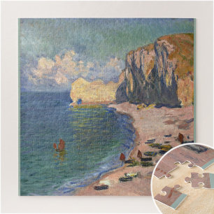 Étretat, The Beach and the Falaise d’Amont, Monet Jigsaw Puzzle