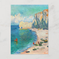 Étretat, The Beach by Claude Monet Postcard