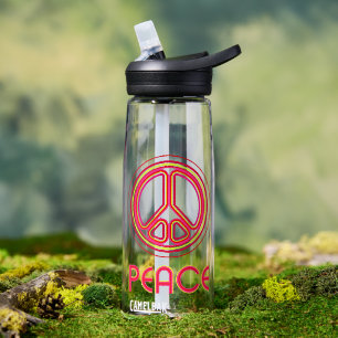 etro Psychedelic Peace Sign Linear Graphic Water Bottle