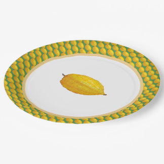 Etrogs for Sukkot Paper Plate