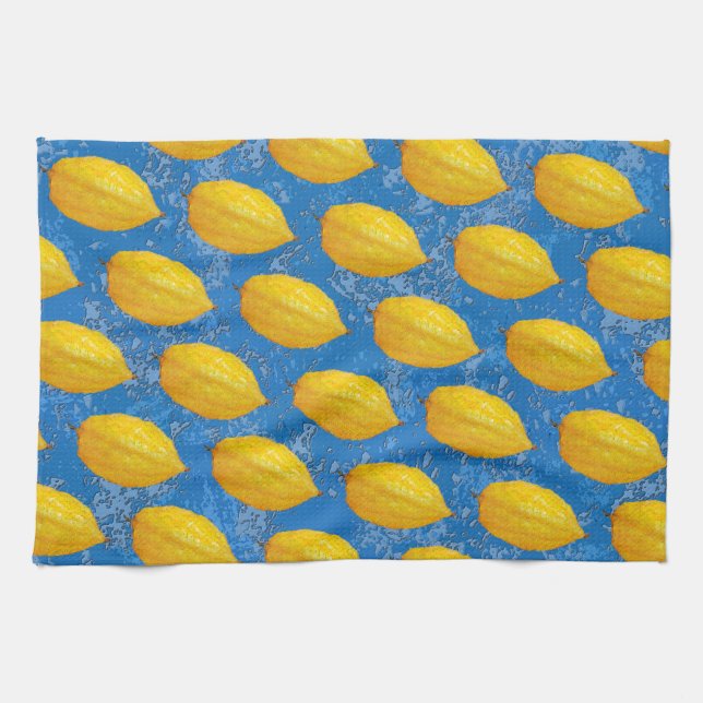 Etrogs for Sukkot Tea Towel (Horizontal)