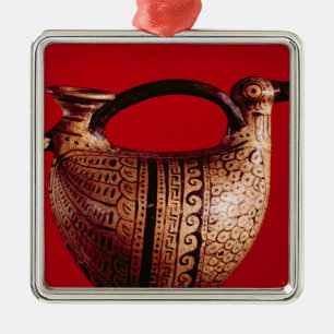 Etruscan askos in the shape of a duck metal tree decoration
